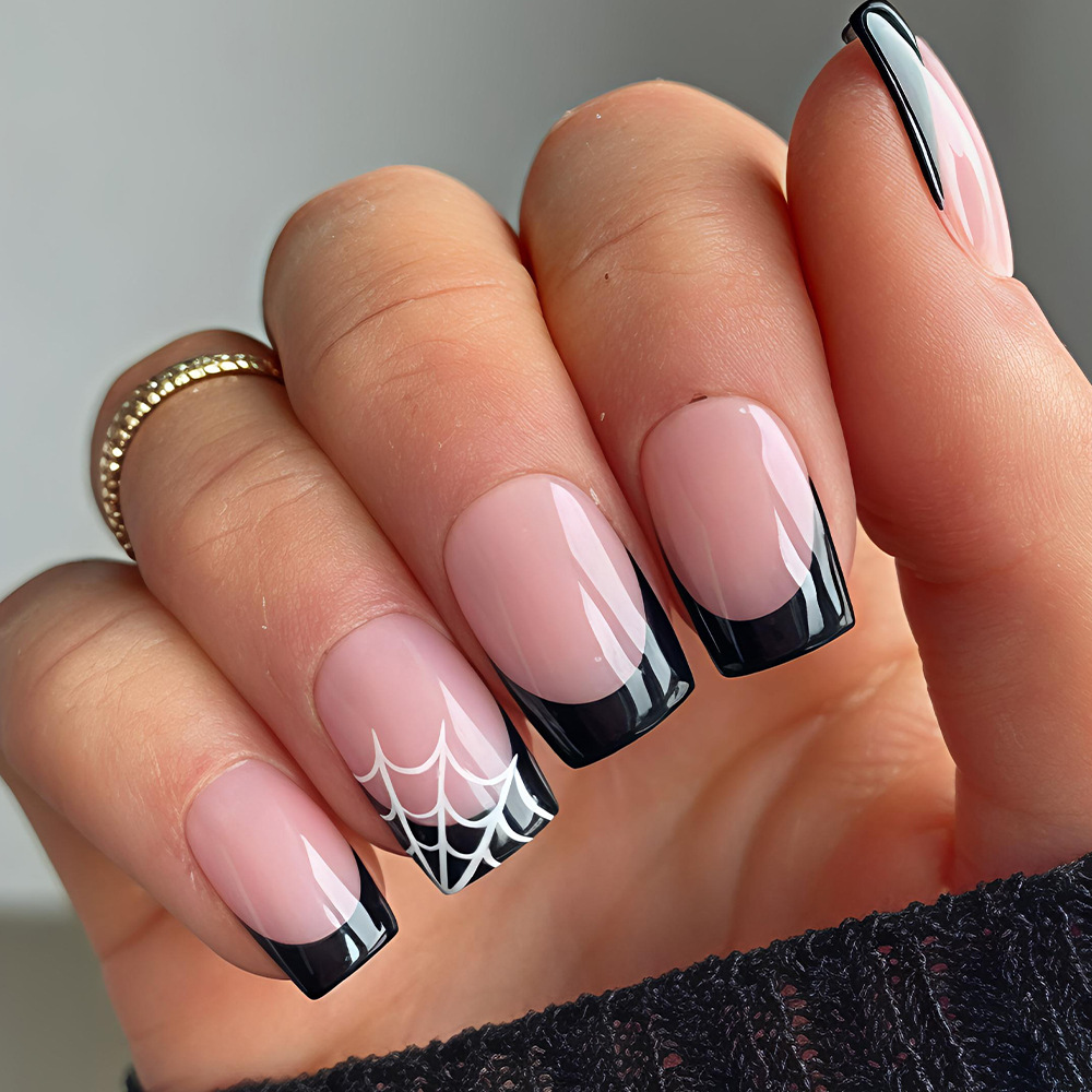 Nail Art Pink - 24 Pezzi Unghie Finte Halloween Rosa
