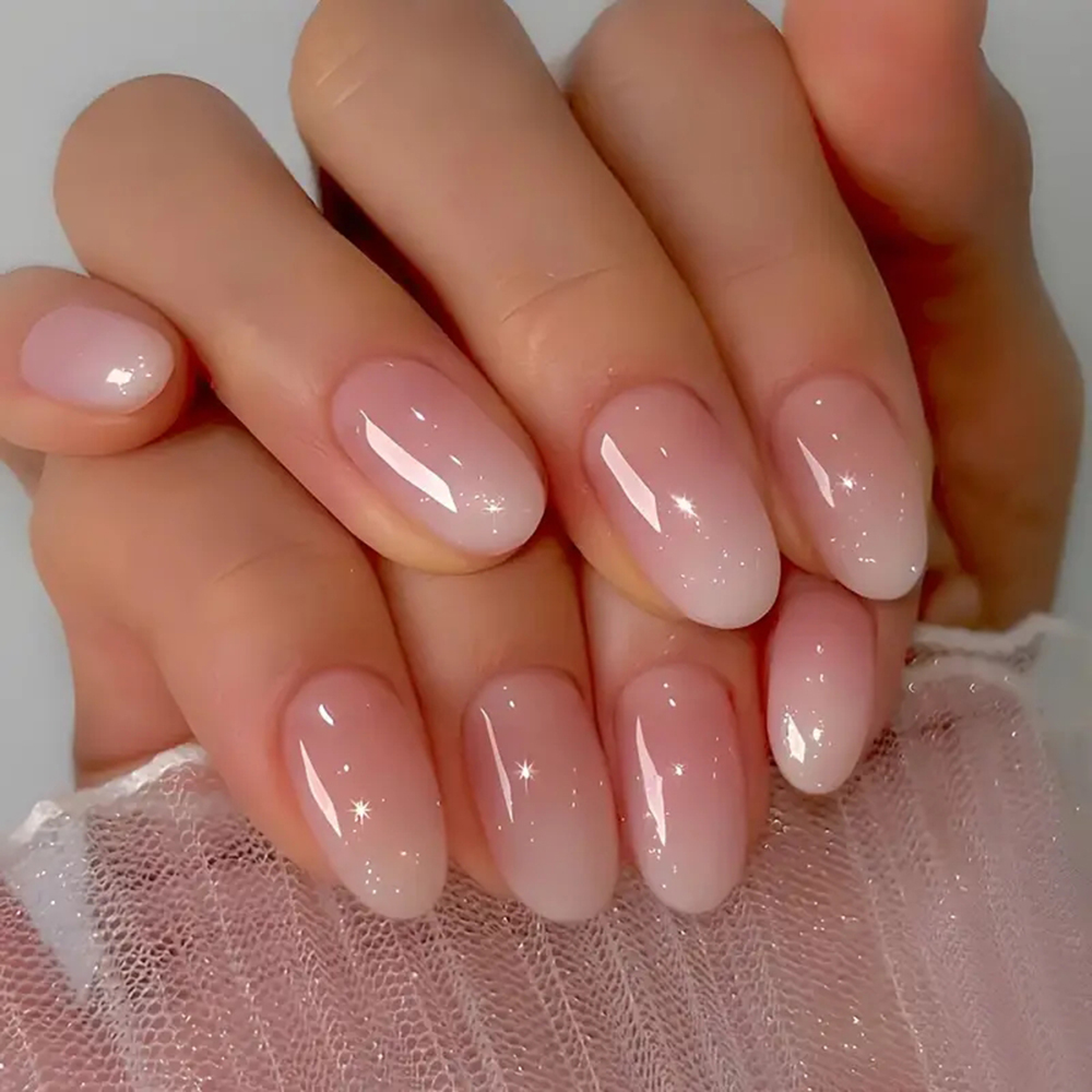 Nail Art Pink - ARTAUG 24PCS Media Mandorla Color FleshPress