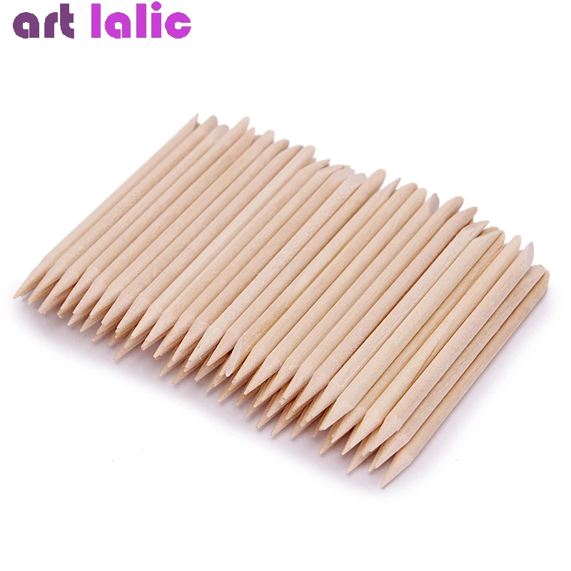Nail Art Orange - 100 Pezzi Bastoncini in Legno d'Arancio