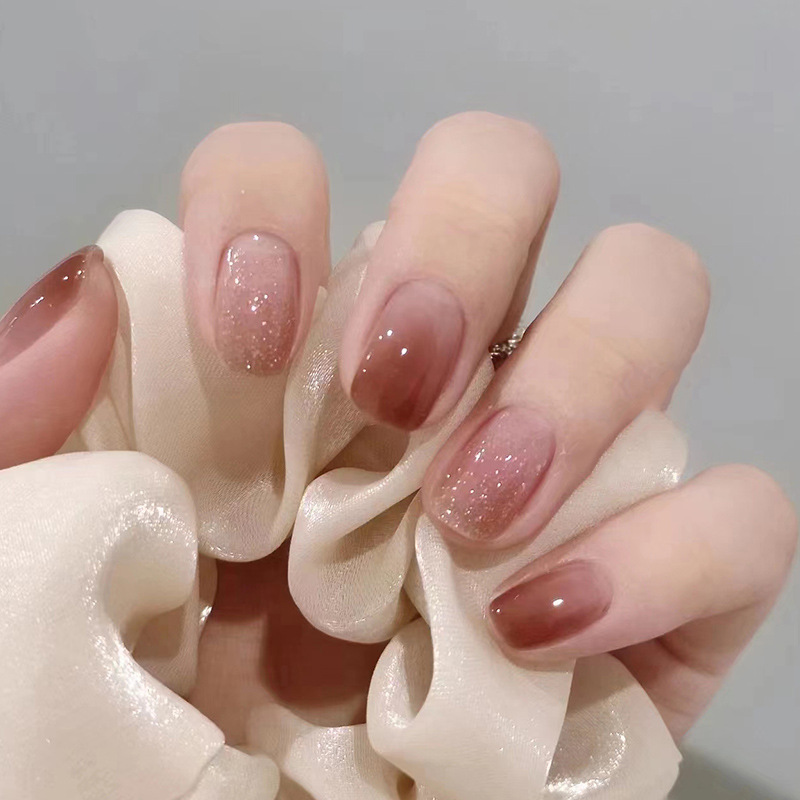 Nail Art Pink - 24 pz rosa brillante colore sfumato