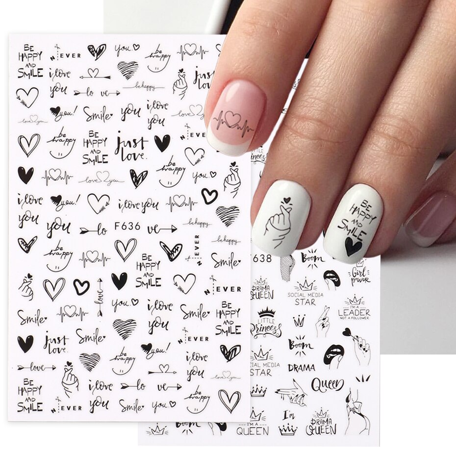 Nail Art Valentines Day - 2 pezzi Heart Love Design 3D