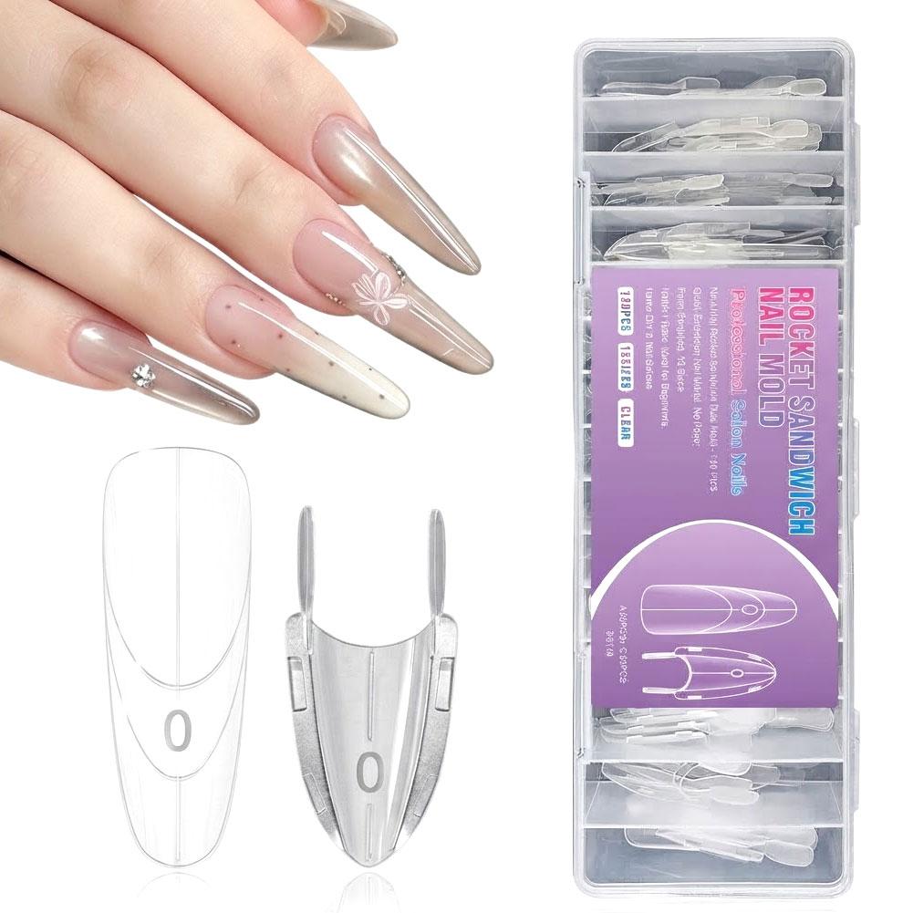 Nail Art Ombre - 120 pezzi di stampi per unghie