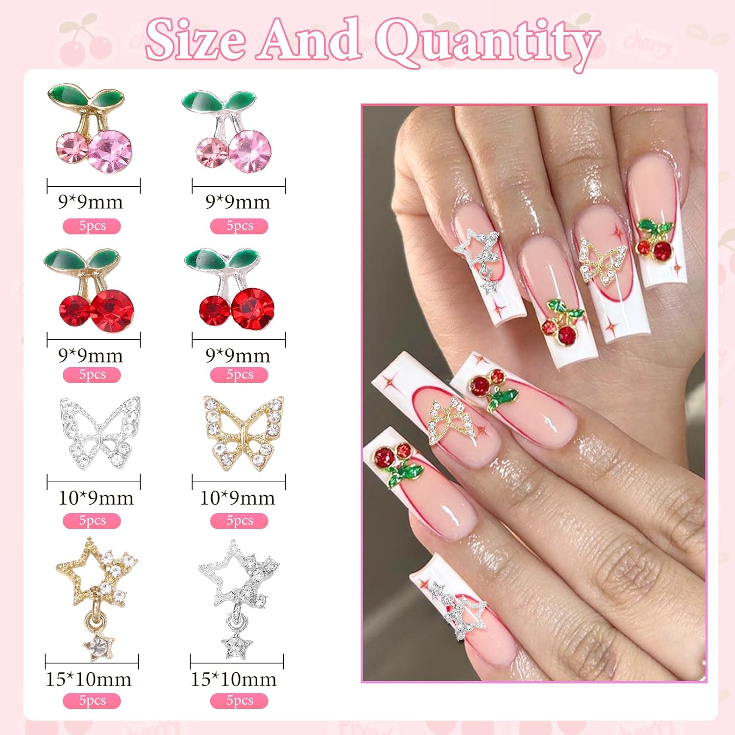 40 ciondoli per gemme per ungh - Nail Art Valentines Day recensione e prezzo