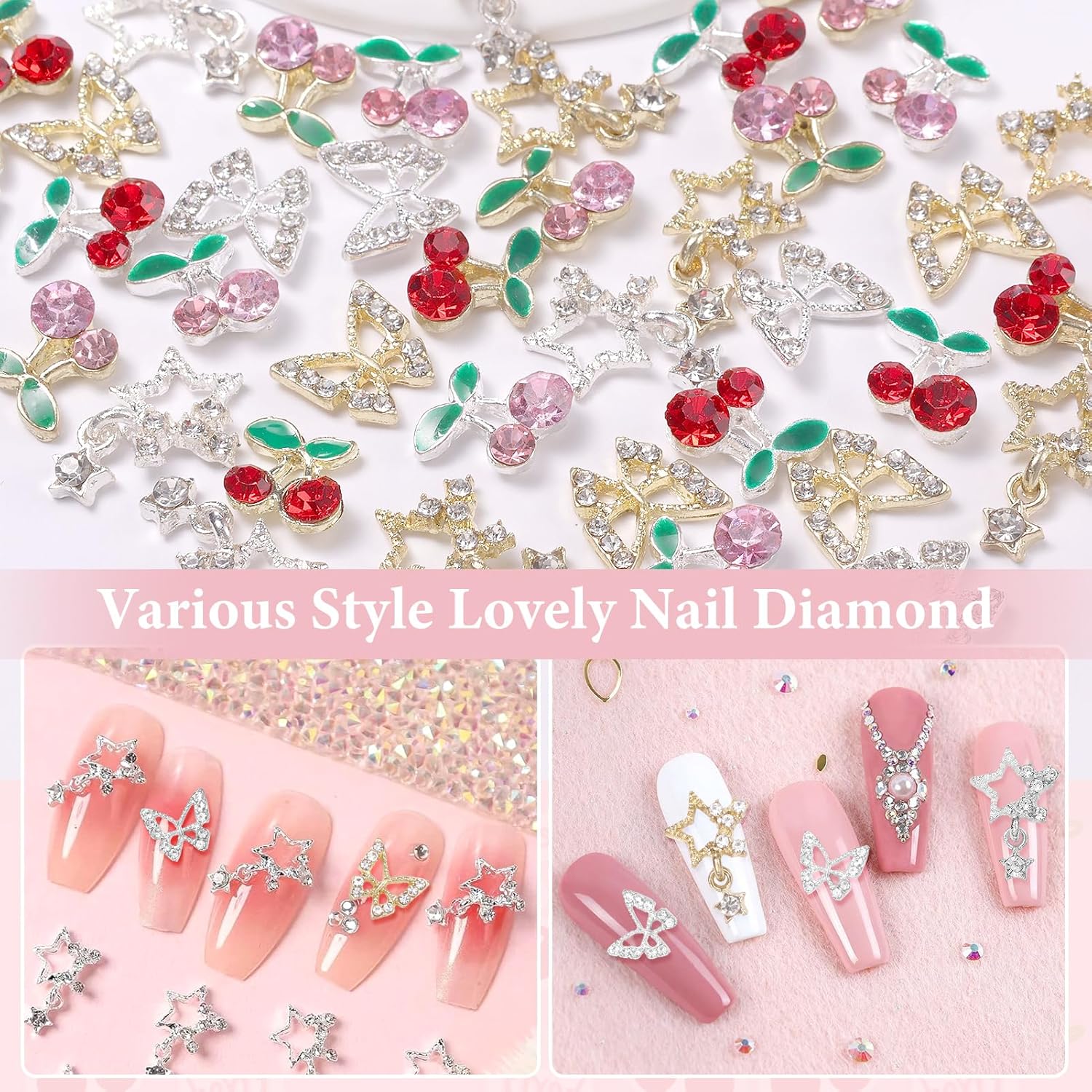 40 ciondoli per gemme per ungh - Nail Art Valentines Day recensione e prezzo