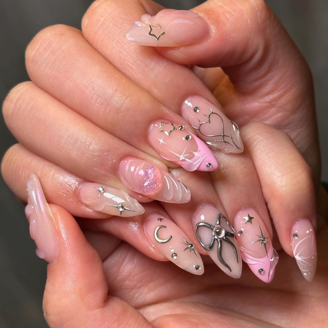 24 pezzi set di unghie finte c - Nail Art Valentines Day recensione e prezzo