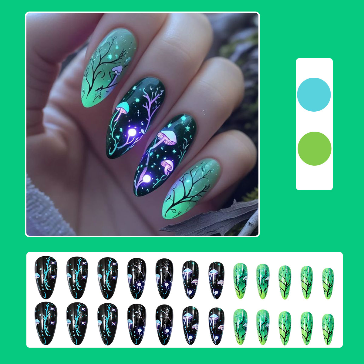 Stampa di mandorle sulle unghi - Nail Art Press On recensione e prezzo