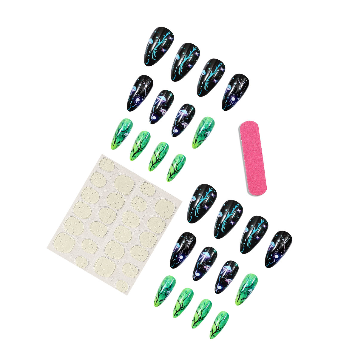 Stampa di mandorle sulle unghi - Nail Art Press On recensione e prezzo