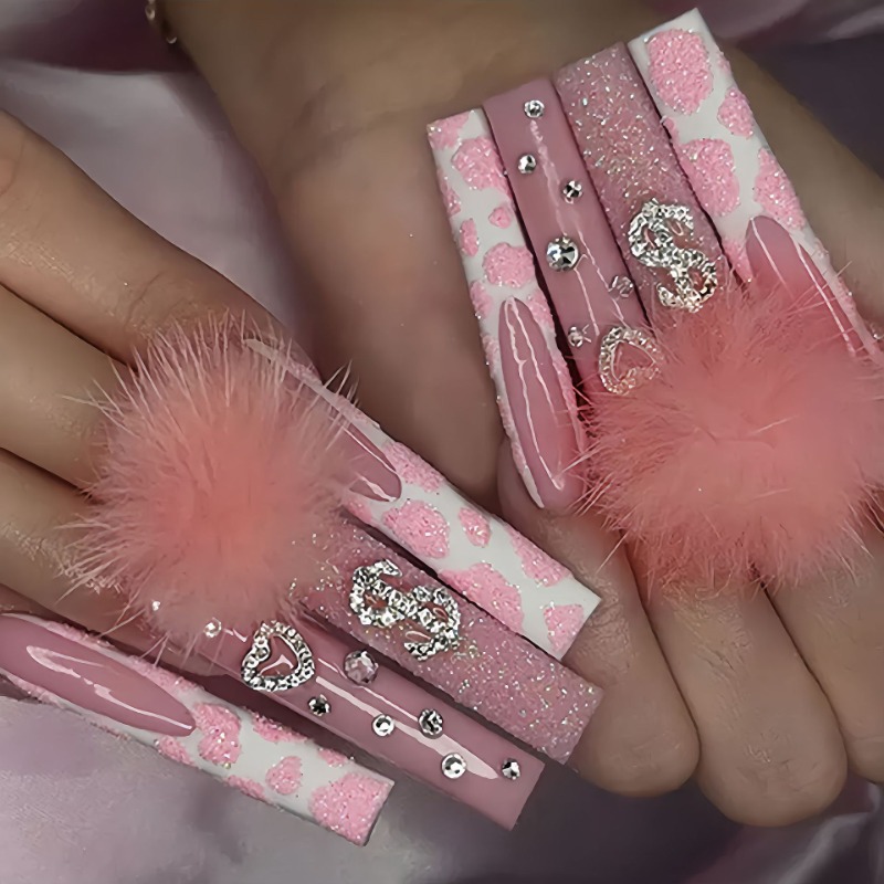 24Pcs Extra Long Square Press  - Nail Art Press On recensione e prezzo