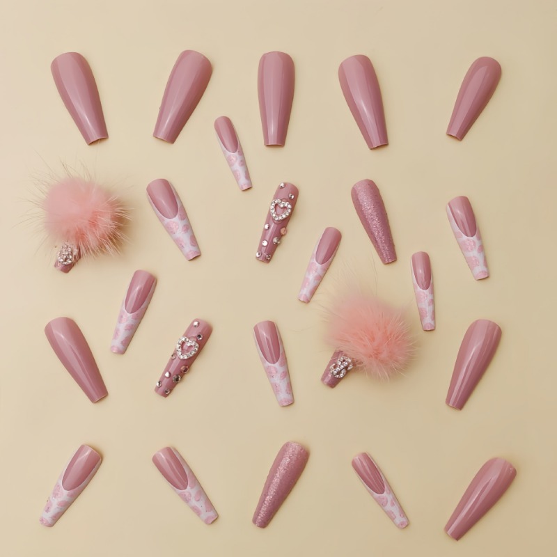 24Pcs Extra Long Square Press  - Nail Art Press On recensione e prezzo